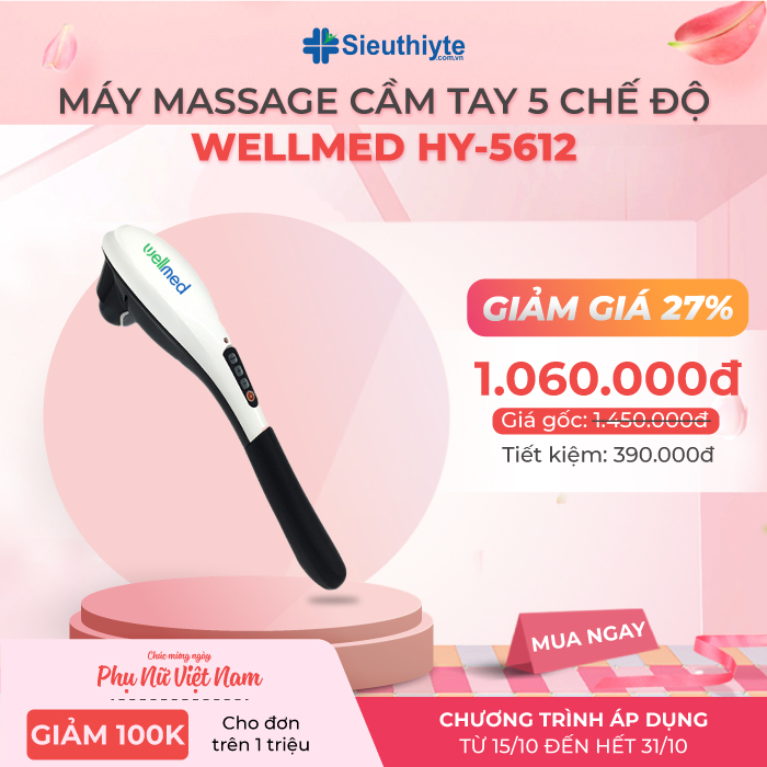 Máy massage cầm tay 5 chế độ Wellmed HY-5612 