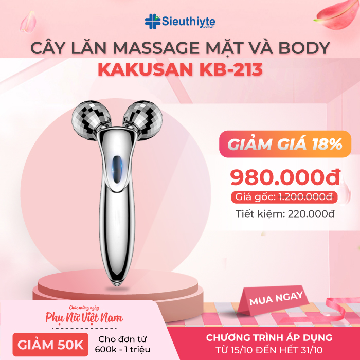 Cây lăn massage mặt và body Kakusan KB-213 