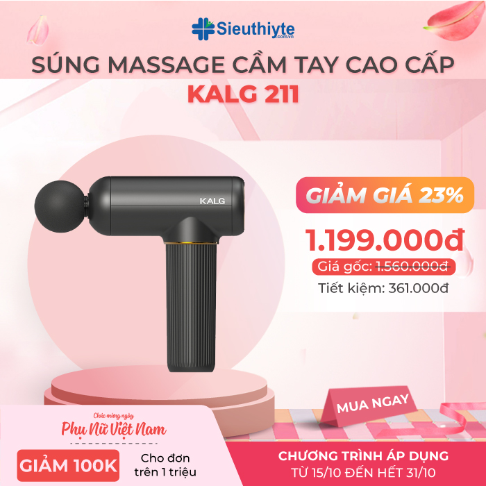 Súng massage cầm tay cao cấp công nghệ AI KALG 211 