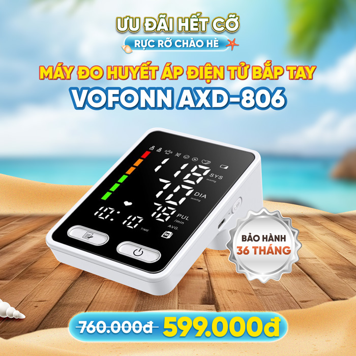 Mua ngay Máy đo huyết áp Vofonn AXD-806!