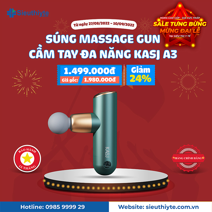 Súng massage gun cầm tay đa năng KASJ A3