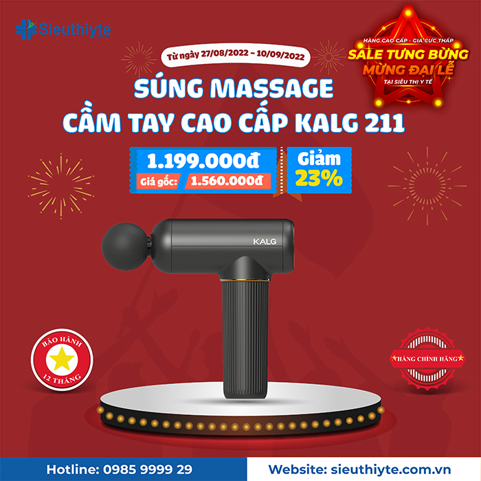 Súng massage cầm tay cao cấp công nghệ AI KALG 211