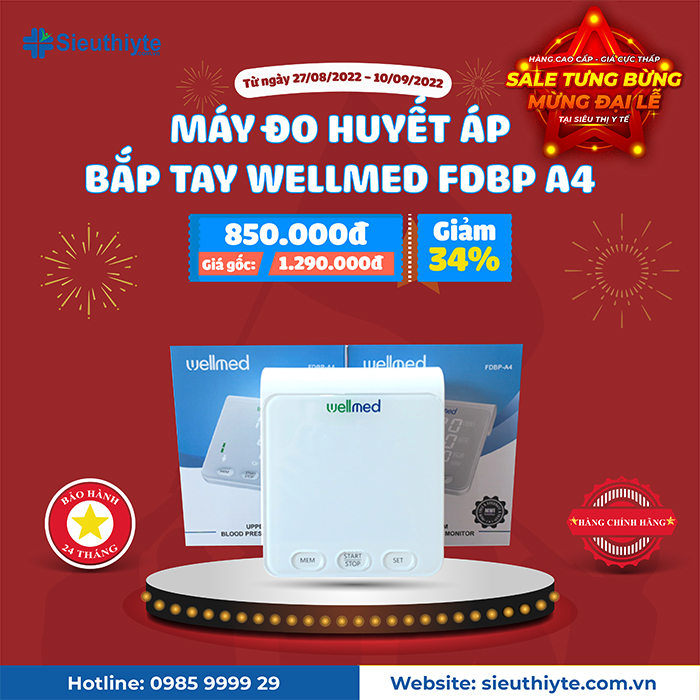 Máy đo huyết áp bắp tay Wellmed FDBP A4 (Cáp USB)