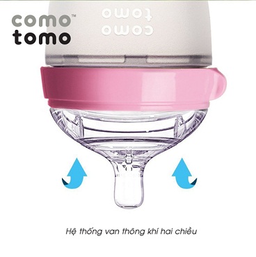 Bình sữa Silicone Comotomo 250ml – màu hồng