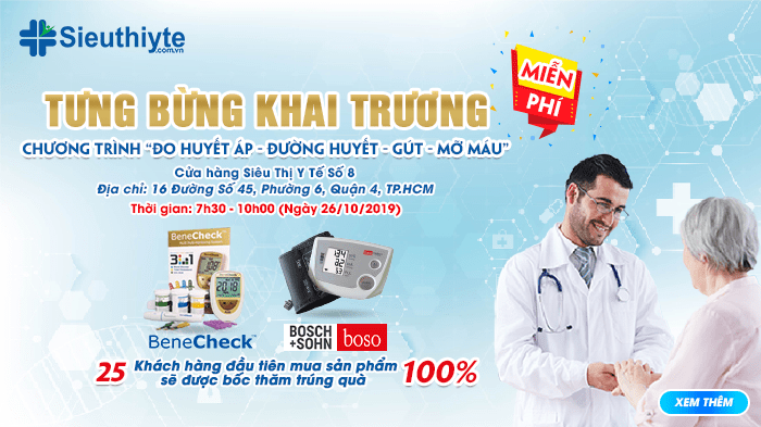 CHƯƠNG TRÌNH ĐO HUYẾT ÁP - ĐƯỜNG HUYẾT - GÚT - MỠ MÁU MIỄN PHÍ TẠI QUẬN 4