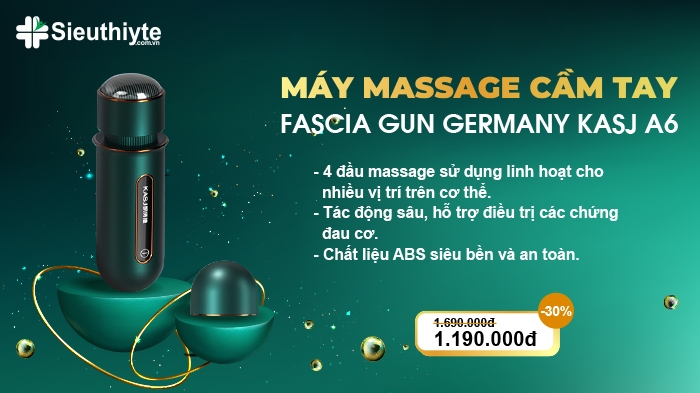 Banner slide Máy massage cầm tay Fascia Gun Germany KASJ A6