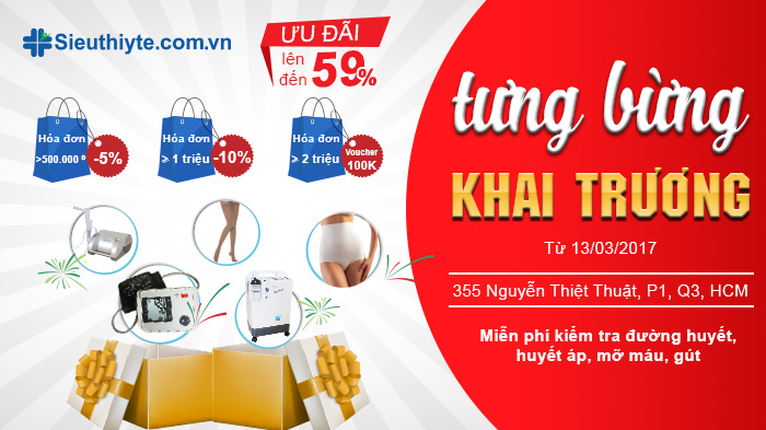 Tưng bừng khai trương của hàng mới của Siêu Thị Y Tế Hùng Hy tại quận 3 Tp HCM