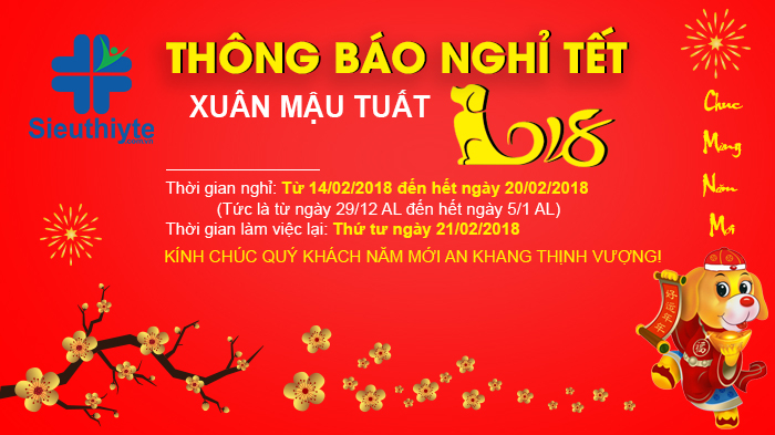 Thông báo thời gian nghỉ Tết Mậu Tuất 2018